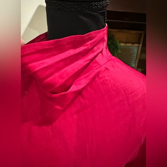 LAPOINTE Long-Sleeve Ruched Slit-Hem Double-Face Satin Bias Gown - Picture 7 of 16